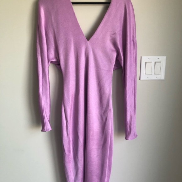 Cushnie Lilac Knit Bodycon Back Cowl Dress - Size 0 - NWOT - Picture 7 of 13